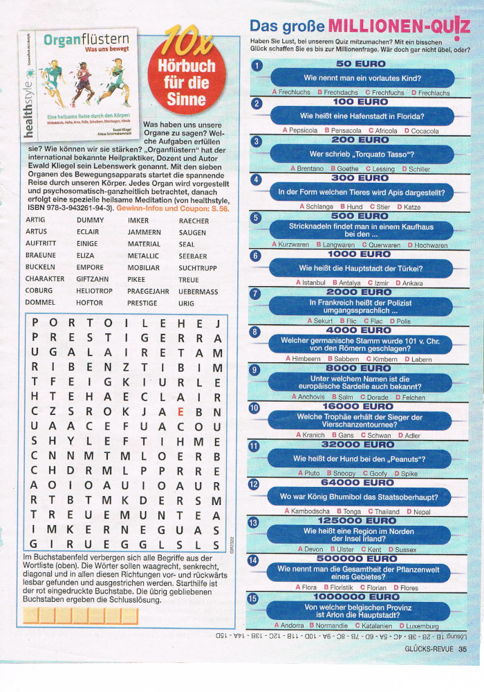 Artikel in Printmedien Ewald Kliegel