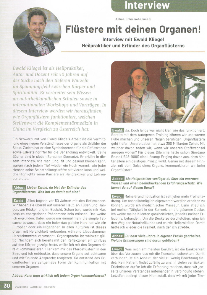 Artikel in Printmedien Ewald Kliegel